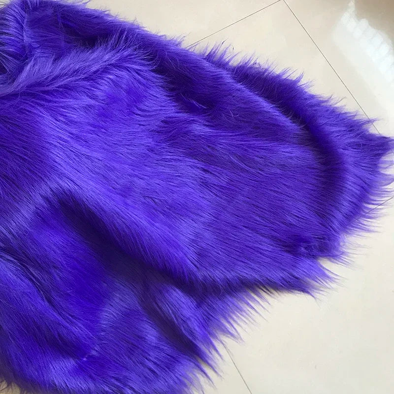 White Long Fur Long Hair Plush Fabric Fur by the Meter for Clothes Upholstery Toys Coats Doll Sewing Soft Green Faux Fur Cloth