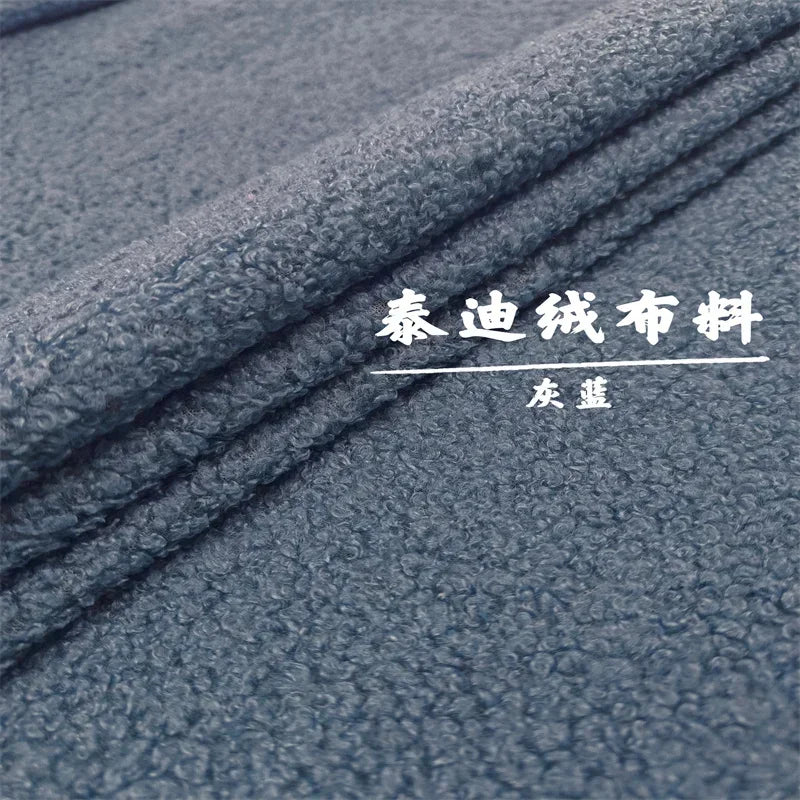 Stretch Fabric Fur Plain by the Meter for Children's Clothes Dolls Sewing Winter Coats White Teddy Hair Plush Cloth Smooth Drape