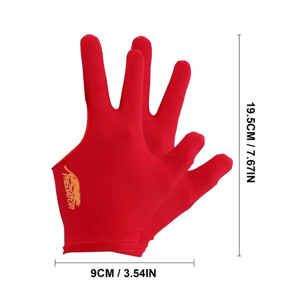 2Pcs Professional Open Finger Billiard Pool Gloves Snooker Pool Gloves Portable Light Elasticity Billiard Training Hand Gloves