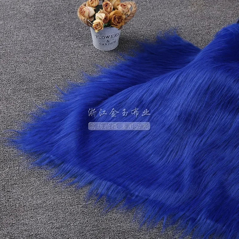 White Long Fur Long Hair Plush Fabric Fur by the Meter for Clothes Upholstery Toys Coats Doll Sewing Soft Green Faux Fur Cloth
