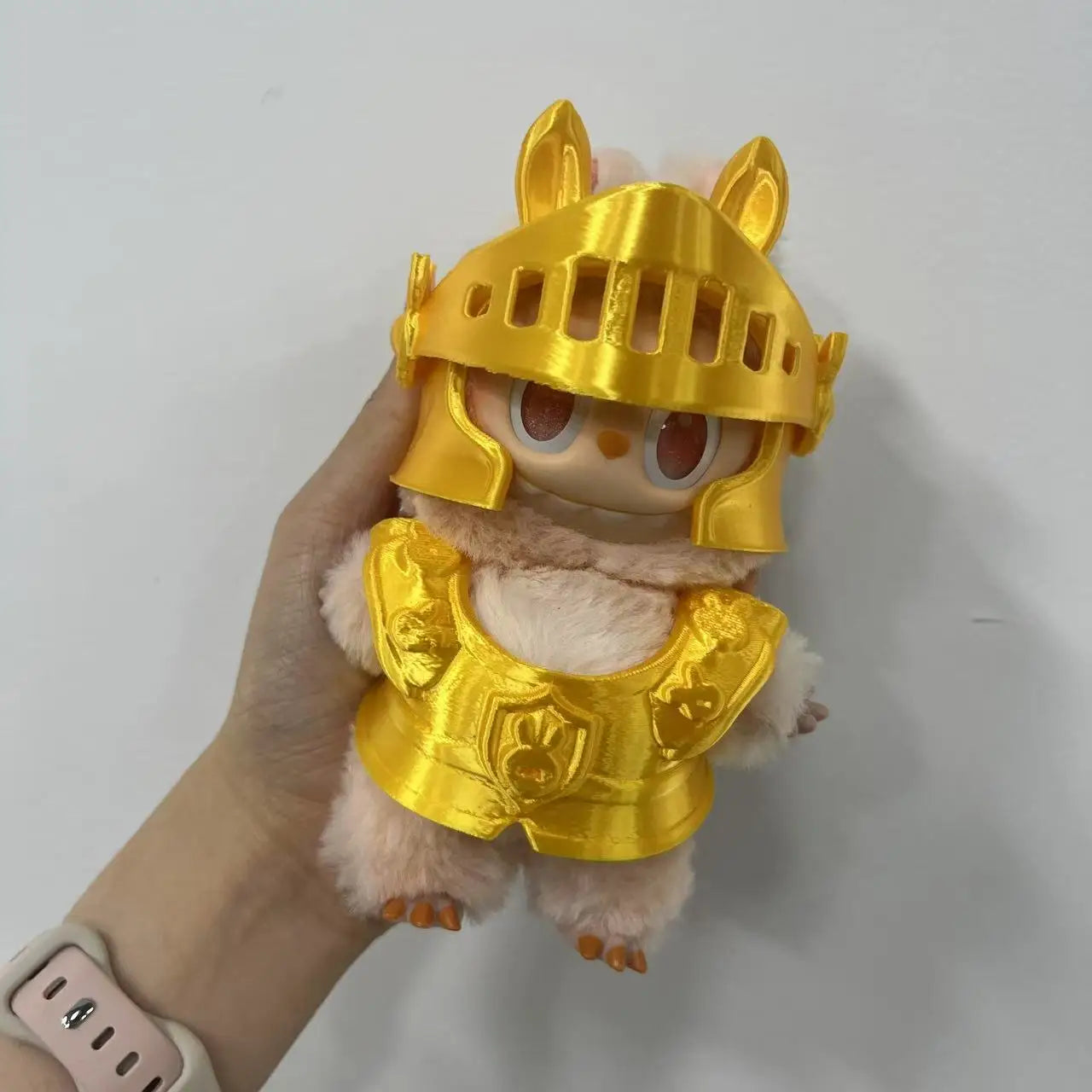 New 3D Armour Labubu Clothes Dragon Slayer Knight Armor Sword Set Mini Plush Doll Clothing Fashion Doll Accessories Gift