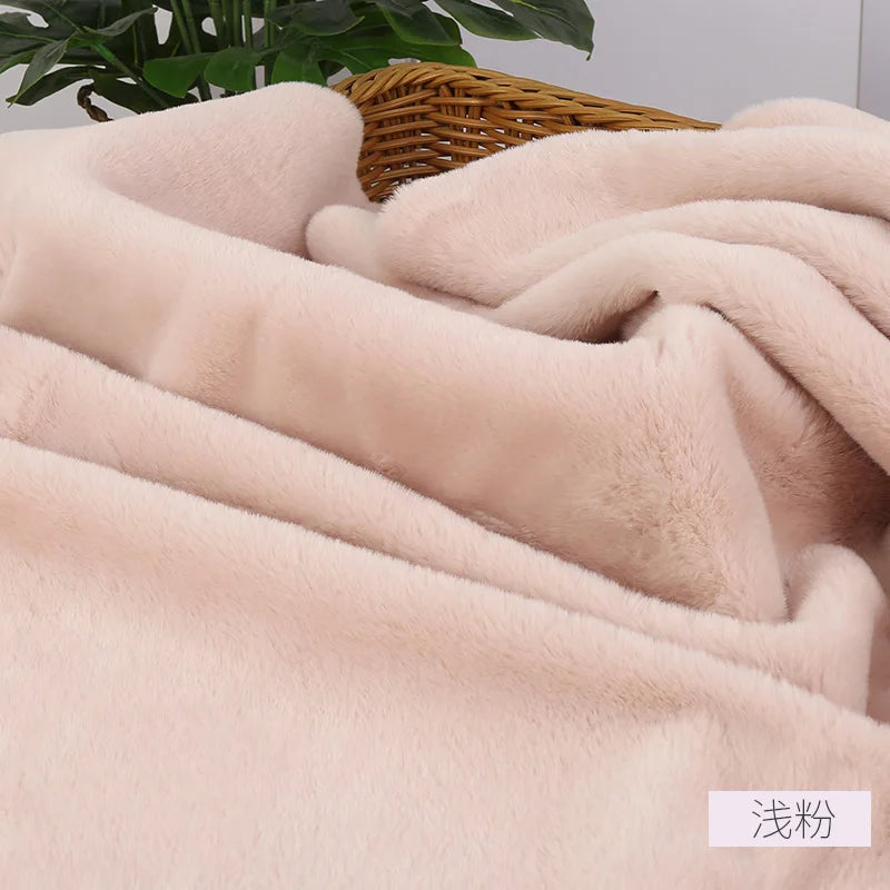 Imitation Rex Rabbit Plush Fabric by Meters for Needlework Clothes Toys Pillowcases Diy Sewing Soft Warm Thick Smooth Fur Cloth