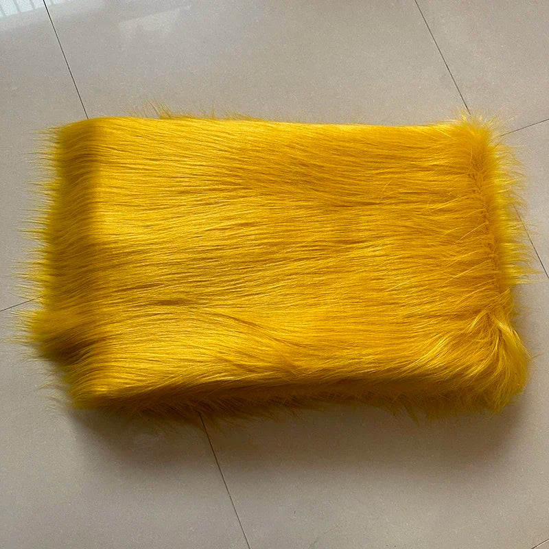 White Long Fur Long Hair Plush Fabric Fur by the Meter for Clothes Upholstery Toys Coats Doll Sewing Soft Green Faux Fur Cloth