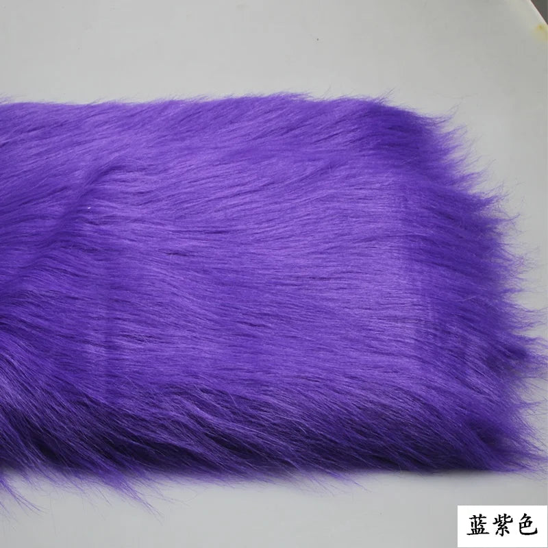 4 Kinds of Purple 12cm Long Pile Fur Faux Fur Fabric Soft Plush Faux Fur Fabric Sewing DIY Toy Home Background Decoration Cloth