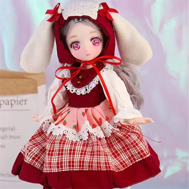 1/6 Bjd Dolls for Girls Hinged Doll 30 Cm With Clothes Blonde Brown Eyed Articulated Toys for Children Spherical Joint Playsets
