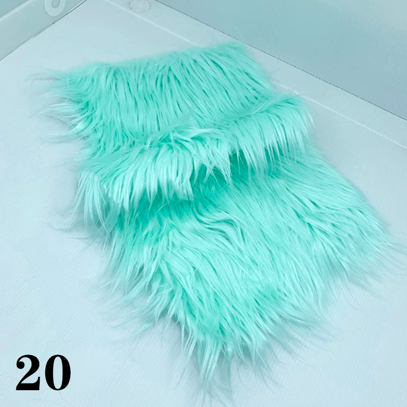 25x45cm Long Hair Faux Fur Fabric for DIY Dolls Hair Beard Craft Making Material Patchwork Garment Sewing Accessories
