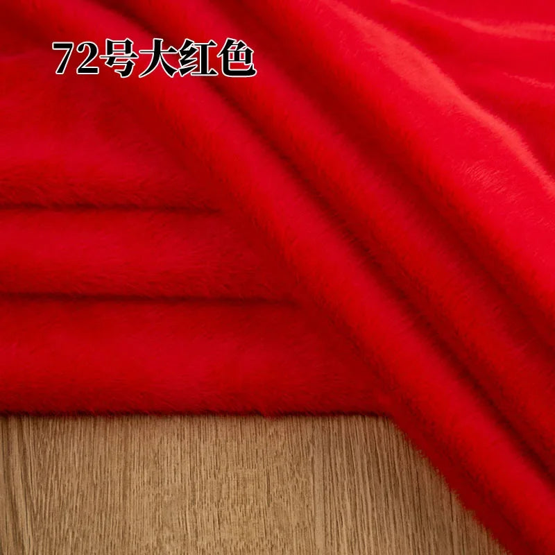 5mm Stretch European Mink Faux Fur Fabric High-Low Pattern for Clothing Scarves Hats Photo Props DIY Craft Decoration