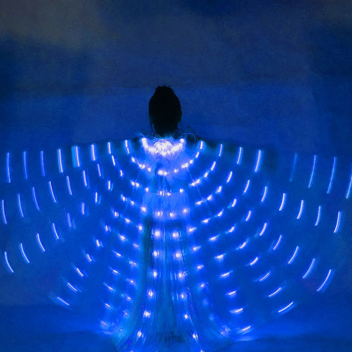 LED Isis Wings Belly Dance Wings LED Butterfly Wings Glowing Costume Performance Clothing for Carnival Halloween Christmas Party