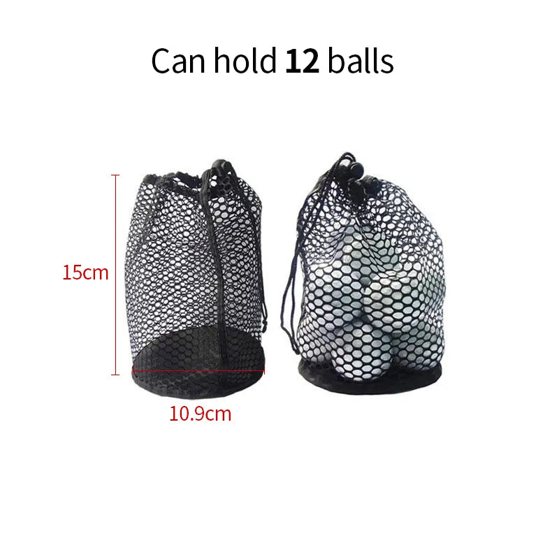 GOG Golf Mesh Net Bag Nylon Golf Tennis 12/25/50 Ball Carrying Drawstring Pouch Golf Bags Golf Accessories Indoor Outdoor Sports