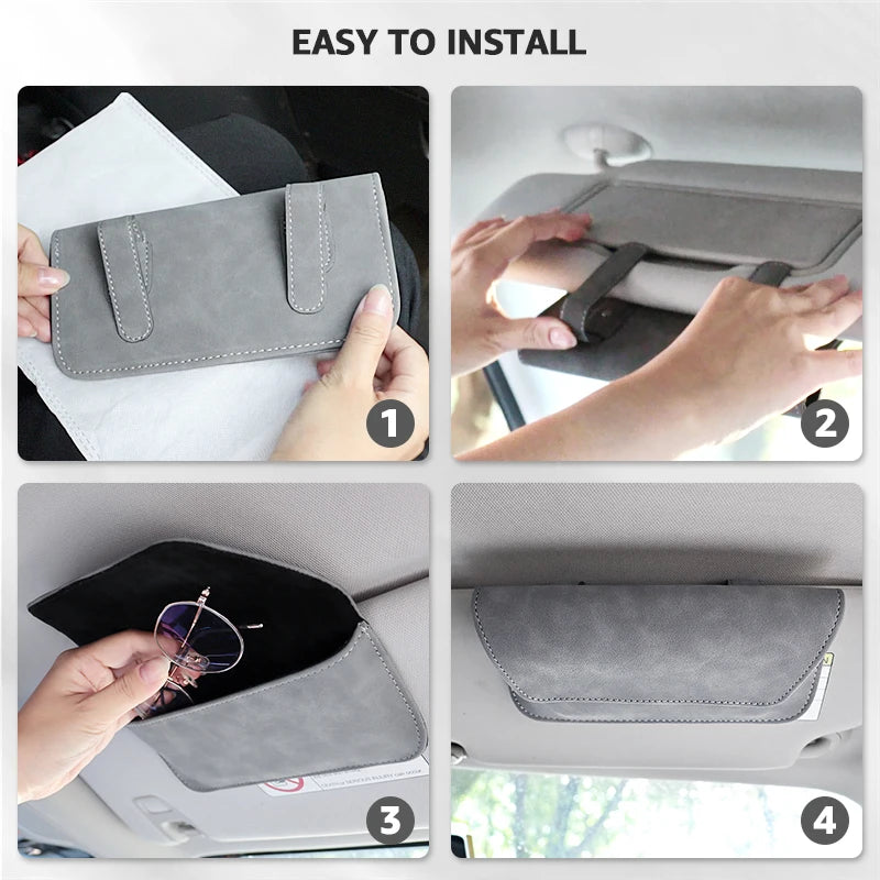 Car Glasses Case Organizer Storage Car Eyeglass Case Glasses Box for Car Sun Visor Organizer Sunglasses for BMW Glasses Case