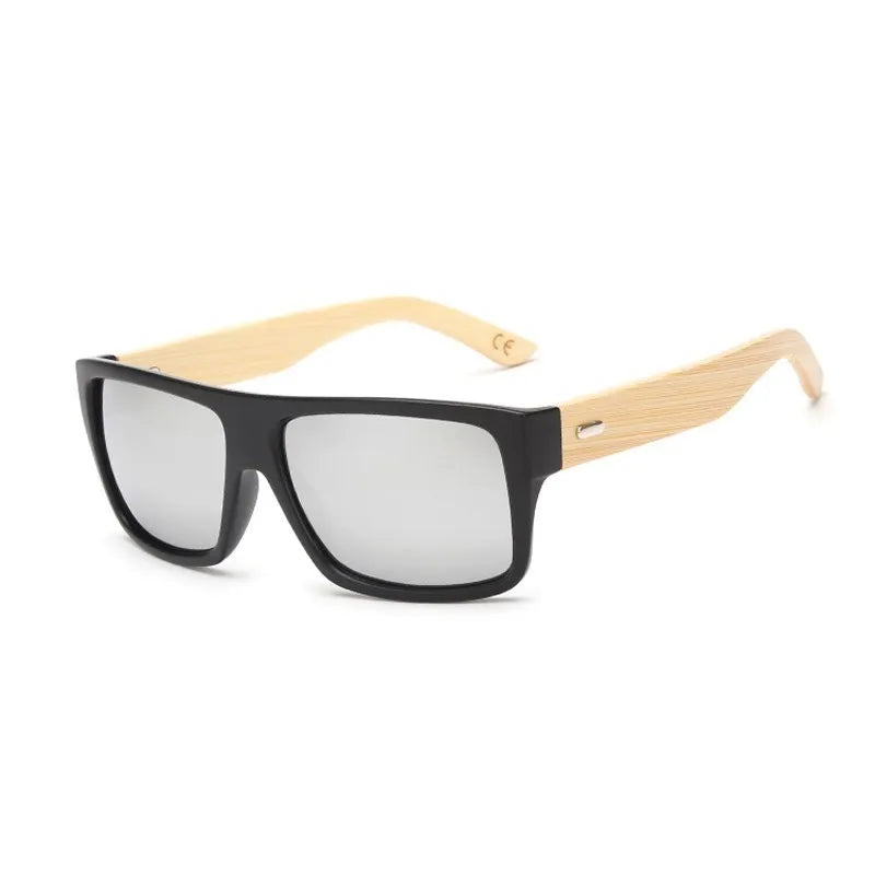 Original Wooden Bamboo Sunglasses Men Women Mirrored UV400 Sun Glasses Real Wood Shades Gold Blue Goggles Sunglases Male