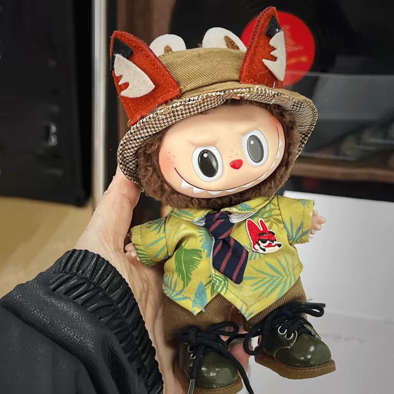 For 15/17cm Labubu Clothes Standing Sitting Party Diy Baby Clothes Dolls Cute Pendants Decorative Accessories Gift Customized