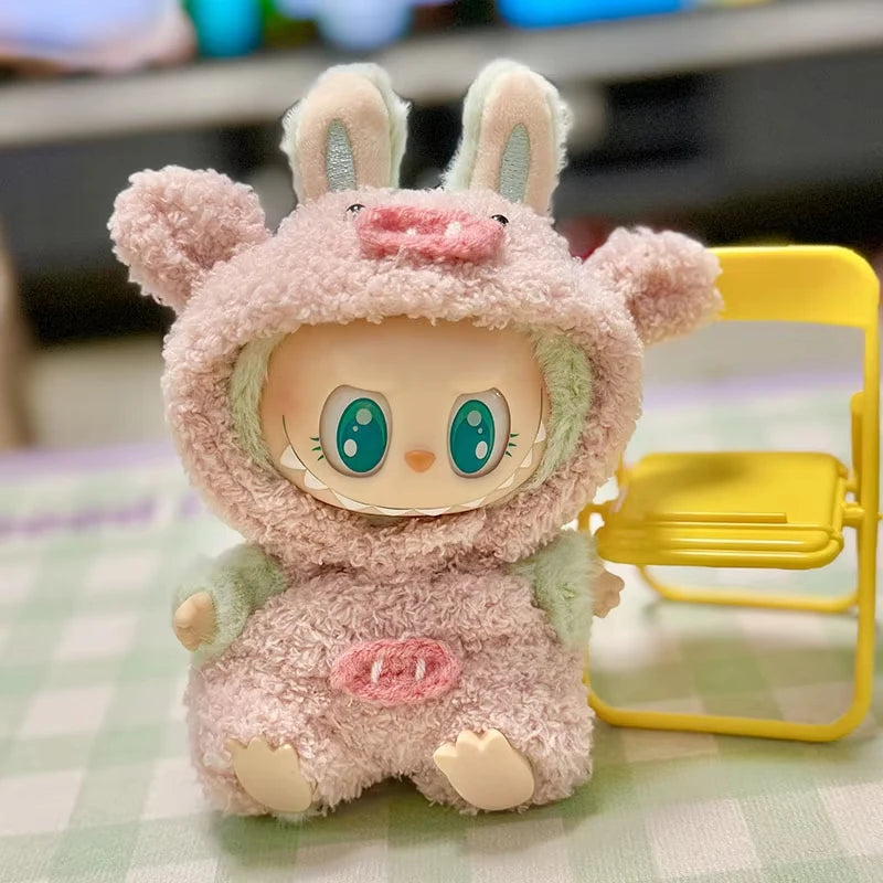 Mini Plush Doll'S Clothes Outfit Accessories for Korea Kpop Exo Labubu V1 V2 Idol Dolls Goose Dinosaur Macaron Clothing Gift