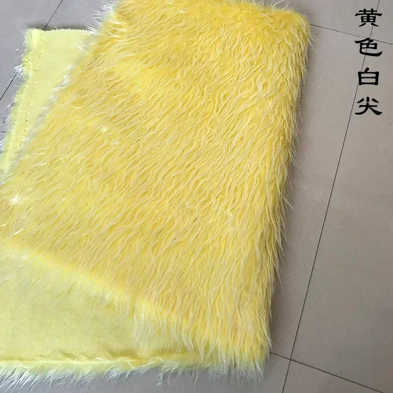Long Hair Plush Fabric Faux Fur by the Meter for Upholstery Toys Props Decorative Cloth Diy Sewing Soft Comfortable Purple Brown