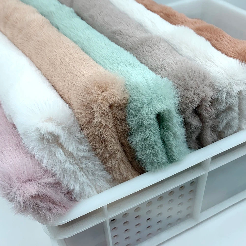 Sewbato 10mm 100% Polyester Faux Fur Fabric 50x50cm Environmentally Friendly Soft Minky Fabric Plush Toy/Clothing Plush Fabric