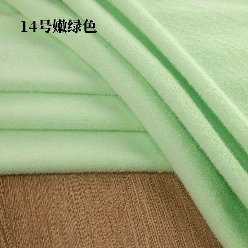 5mm Stretch European Mink Faux Fur Fabric High-Low Pattern for Clothing Scarves Hats Photo Props DIY Craft Decoration