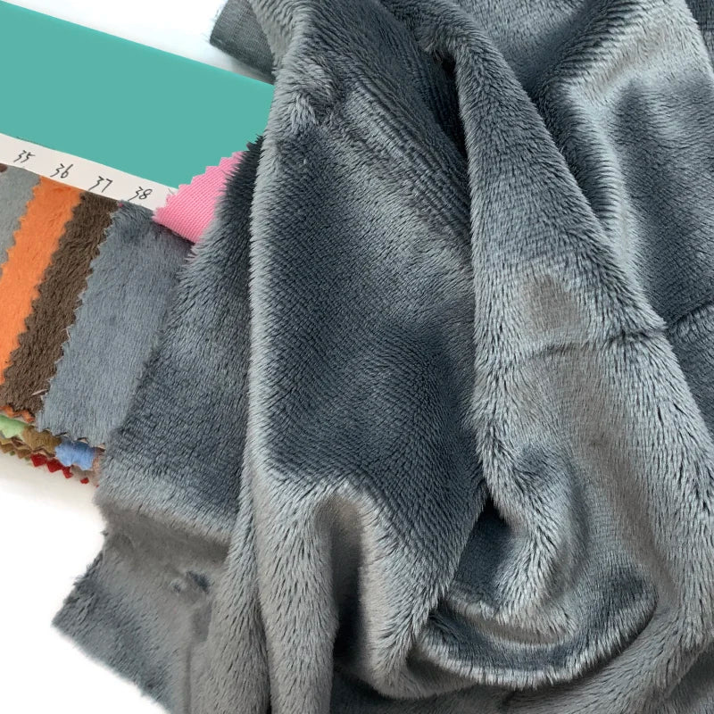 Plush Fabric 5mm Pile Length 100 Polyester 100 Colors Can Be Choose Hair Material for Popular Cotton Dolls DIY Handmade Fabric