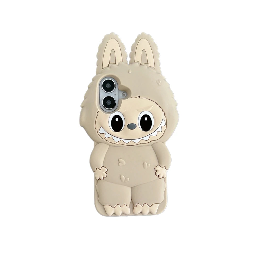 Kawaii LaBuBu Monster Case Soft Silicone Cover for iPhone 16 15 14 Plus 13 12 11 Pro Max