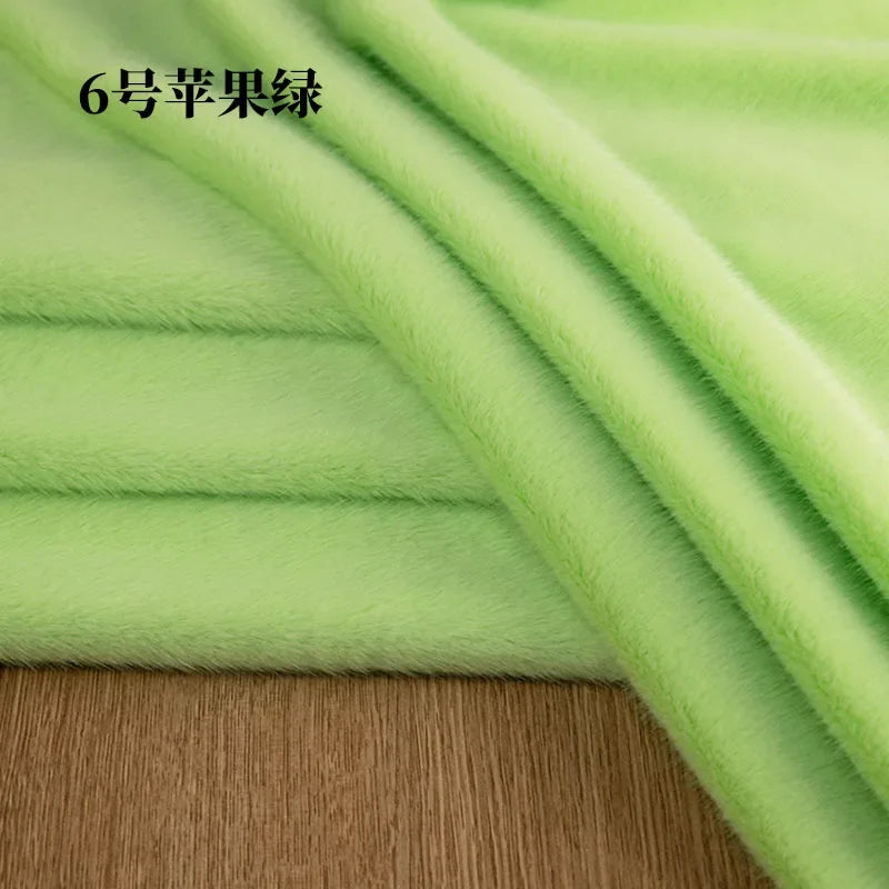 5mm Stretch European Mink Faux Fur Fabric High-Low Pattern for Clothing Scarves Hats Photo Props DIY Craft Decoration