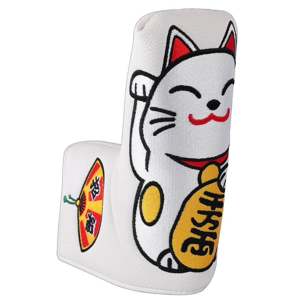 Blade Covers Golf Putter Blade Cover White Golf Putter Cover Headcover Closure for Blade Golf Putter