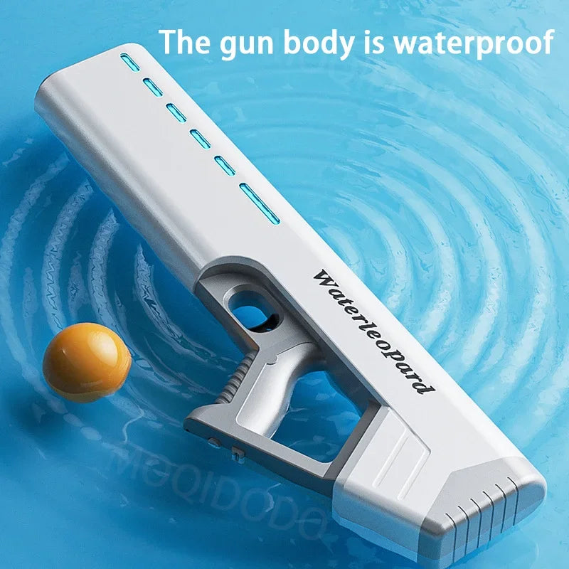 Electric Water Gun Toy With Light Waterproof Fully Automatic Water Pistol Spray Burst Absorbing Outdoor Pool Toys for Kids Gifts