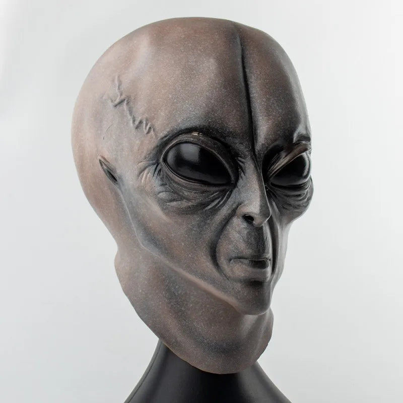 Funny’s Horror Latex Mask Cosplay UFO Oxyey Alien Skull Halloween Party Costume Ghost House Chamber Prank Devil Monster Prop