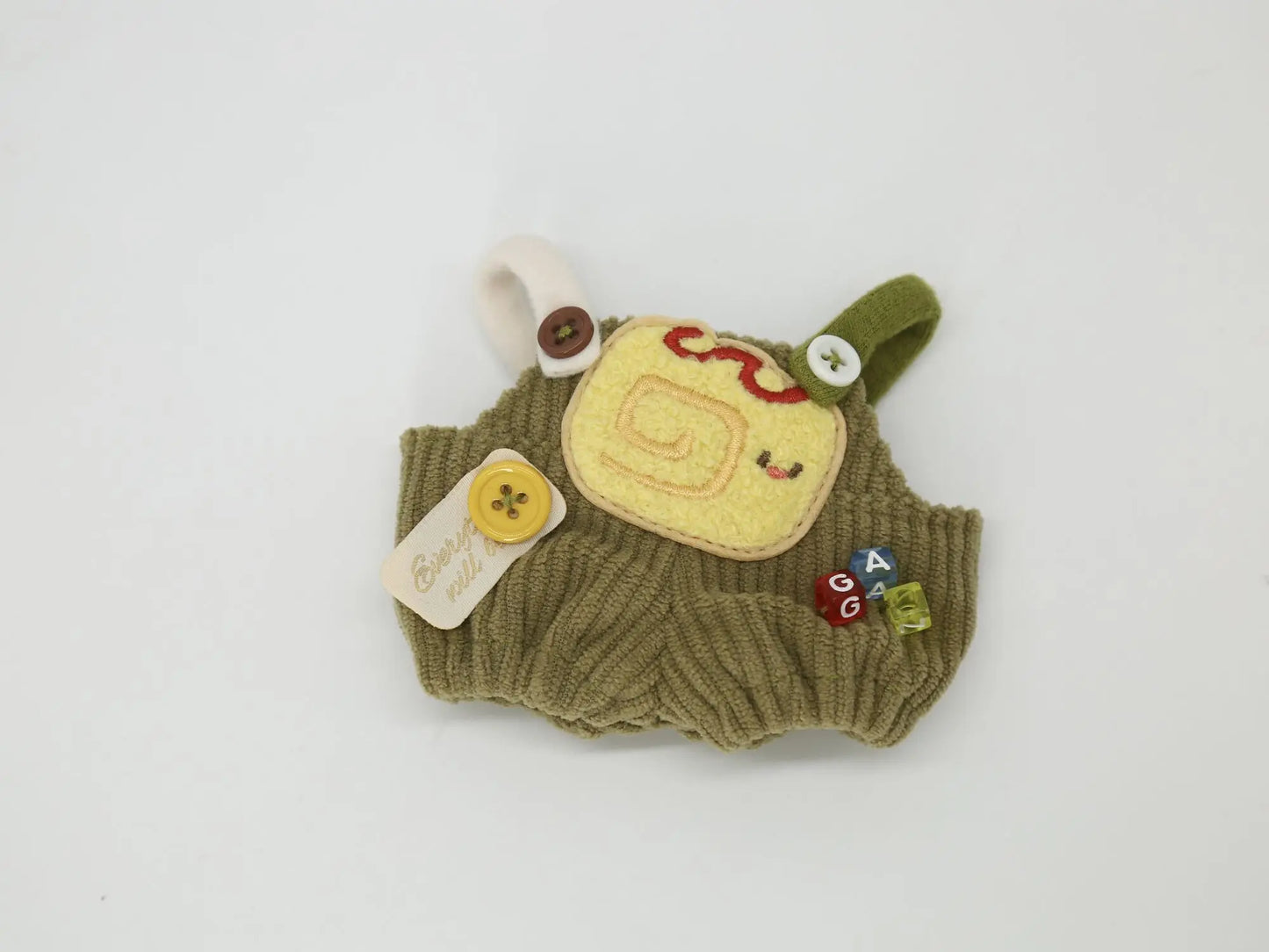 17cm Cute Mini Plush Doll'S Clothes Outfit Accessories Labubu Idol Dolls Donut Overalls Clothing DIY Kid Gift Strap Labubu Pants