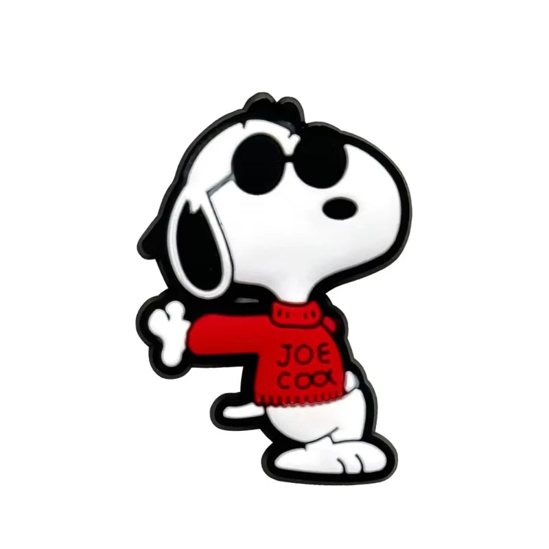 MINISO Whimsical Snoopy Cartoon Shoe Charms Decorative Accessories for Clogs and Sandals - Anime Inspired DIY Craft Accessories