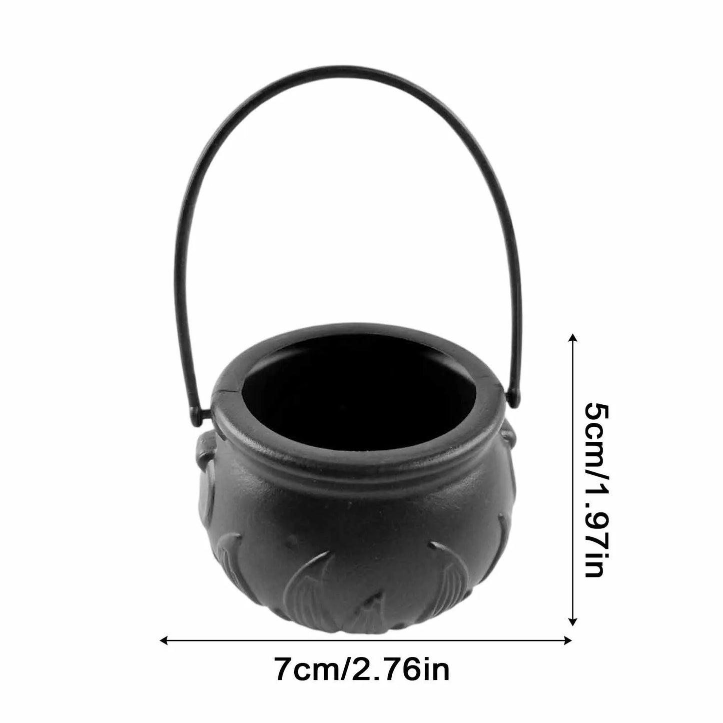 Halloween Party Decoration Witch With Light Pot Mist Plastic Bowl Decoration Candy Bucket Decoration