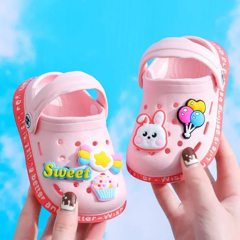 Garden Clogs Shoes Boys Girls Beach Sandal Kids Lightweight Breathable Cute Cartoon Slip on Mules Baby Slipper
