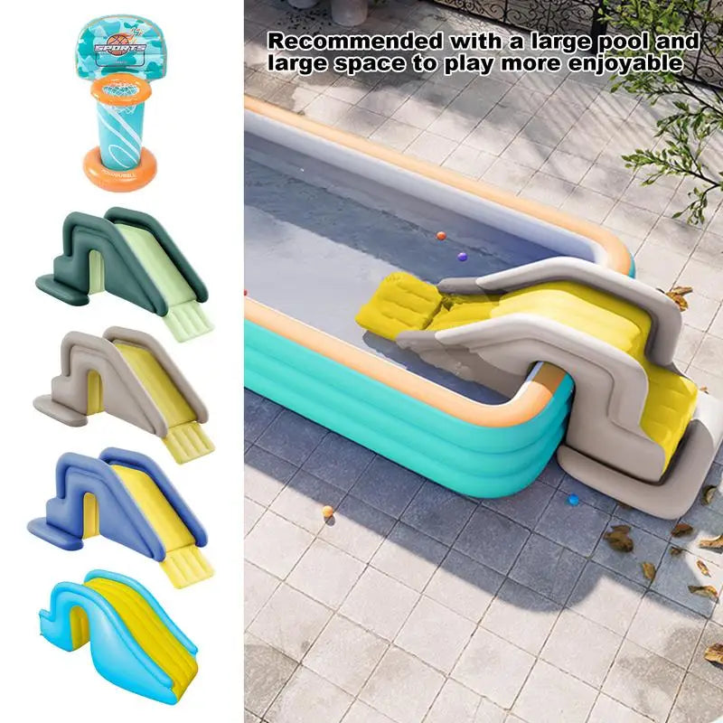Kids Inflatable Slide Children Pool Inflatable Slide Widened Inflatable Slide With Foot Pump for Home Backyard Family Party