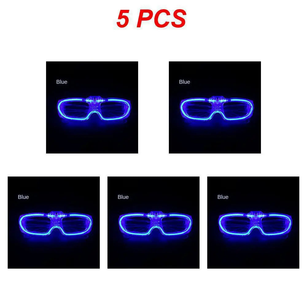 Sense of Future Science Technology LED Luminous Glasses Ins Popular Punk Goggles Party Christmas Colorful Light Shades Decor