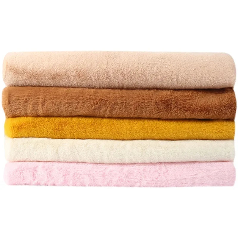 Imitation Rex Rabbit Plush Fabric by Meters for Needlework Clothes Toys Pillowcases Diy Sewing Soft Warm Thick Smooth Fur Cloth