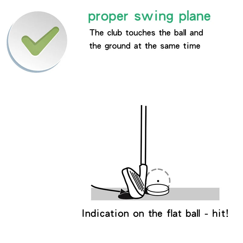 Flat Golf Balls Swing Trainer Flat Golf Training Balls Lightweight Durable Indoor Outdoor Beginners Swing Golf Practice Ball