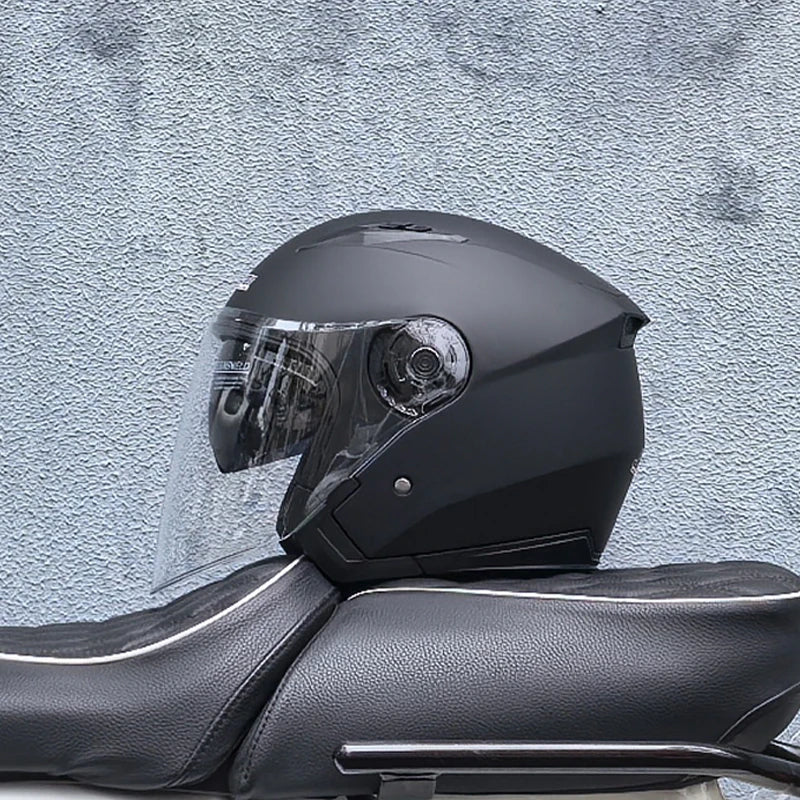 Genuine JieKai Motorcycle Helmet Unisex Scooter Motos Helmets Casco Capacete With Dual Lens