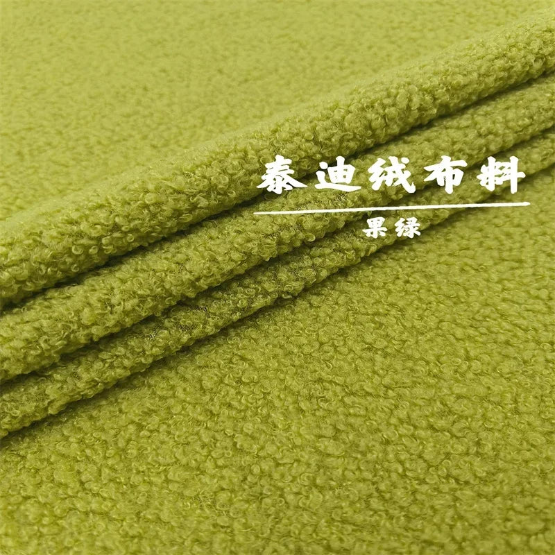 Stretch Fabric Fur Plain by the Meter for Children's Clothes Dolls Sewing Winter Coats White Teddy Hair Plush Cloth Smooth Drape
