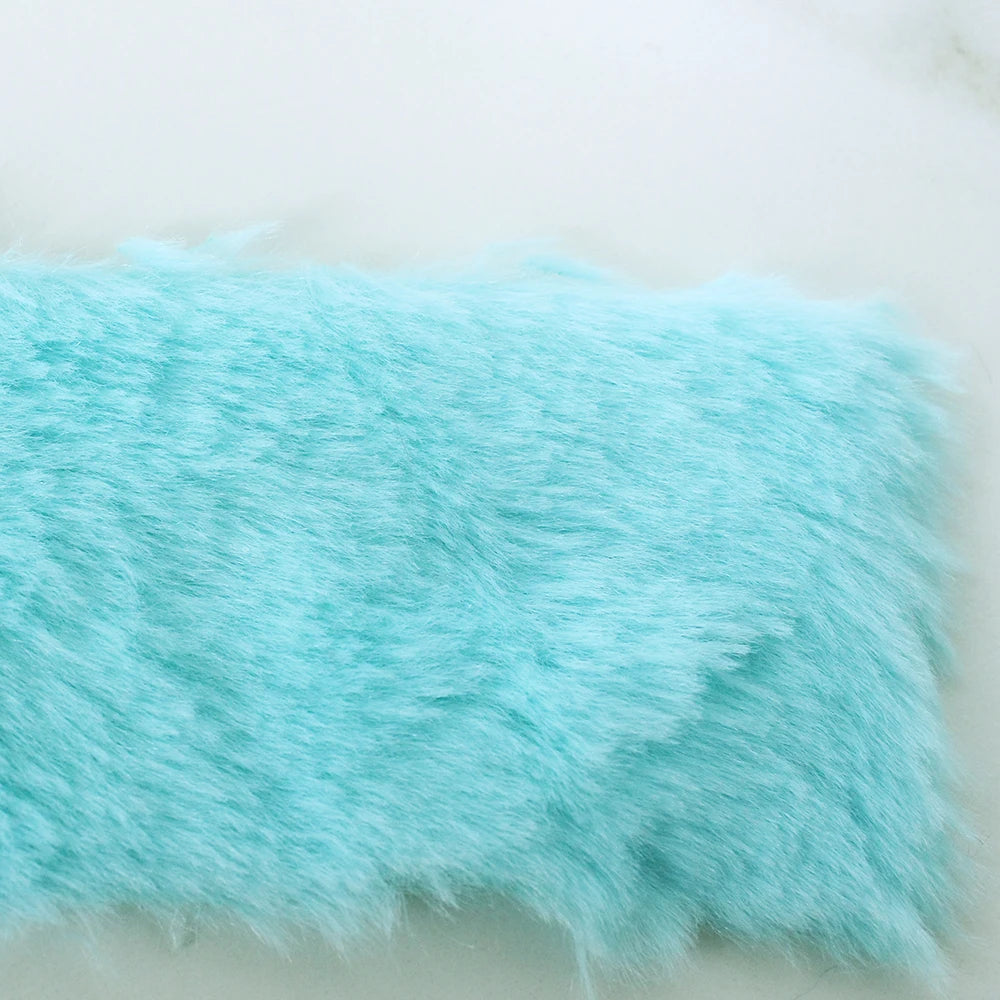 7MM Plush Fabric Fabric Pure Color Solf Atrtificial Rabbit Fur Doll Clothing Pillow DIY Decoration Material