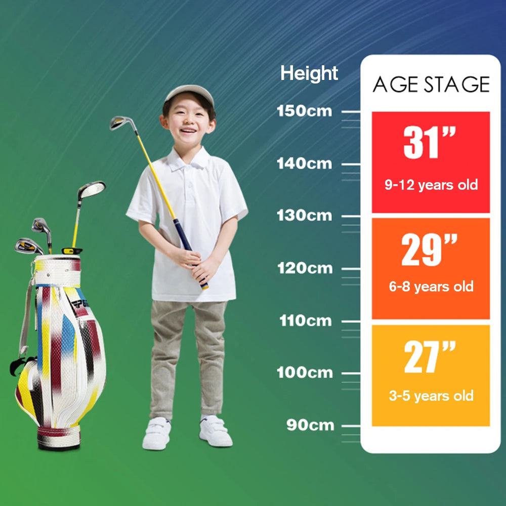 FZCSPEED Golf Clubs Junior Full Set of Children's Golf Clubs Set (3-12 Years Old) Putting Practice Golf Gift