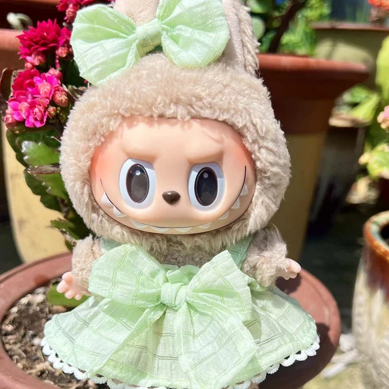 17cm Cute Mini Plush Doll'S Clothes Outfit Accessories for Korea Kpop Exo Labubu Idol Dolls Sweater Hoodie Clothing DIY Kid Gift