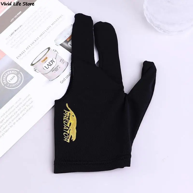 Beginners Practice Non-Slip Billiard Gloves Three Fingers Snooker Pool Cue Billiard Glove for Left Hand Lycra