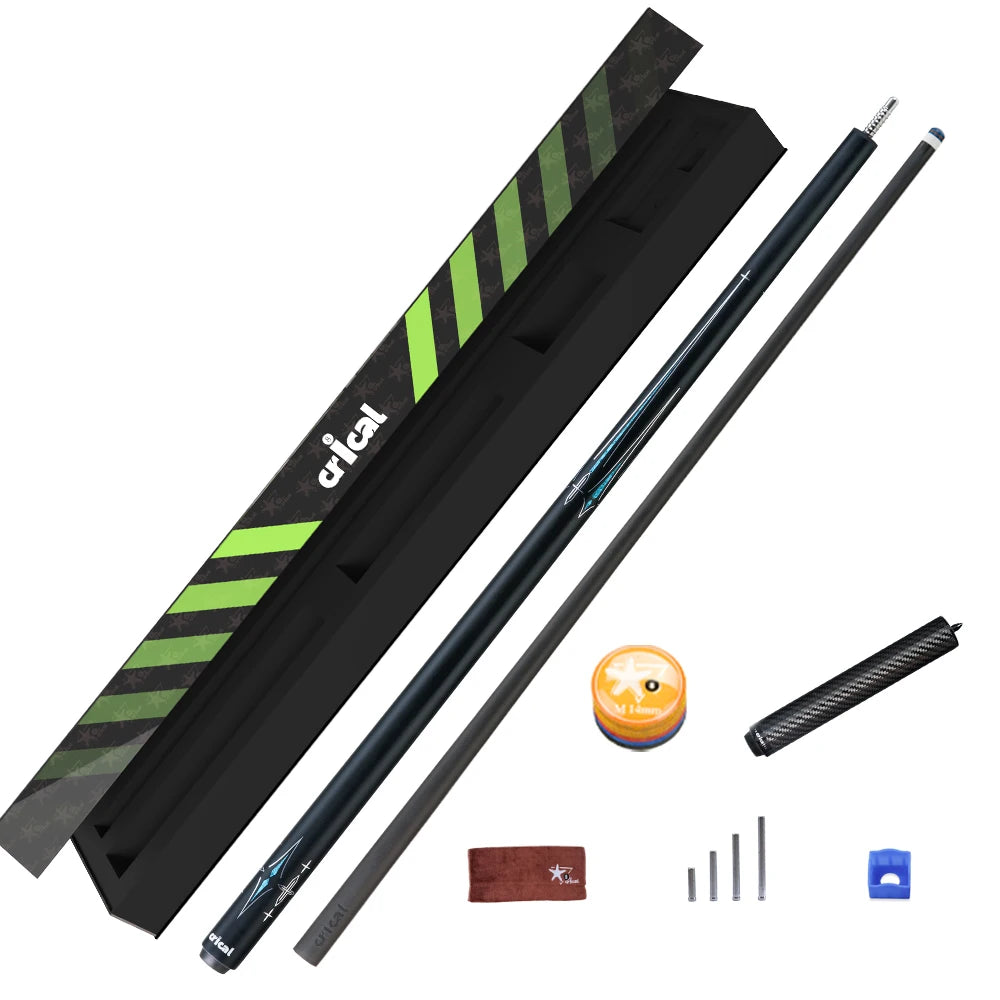 CRICAL Carbon Fiber Pool Cue Stick Billiard Cue Sticks Professional Low Deflection Pool Sticks With 12.5mm Tip and Radial Joint