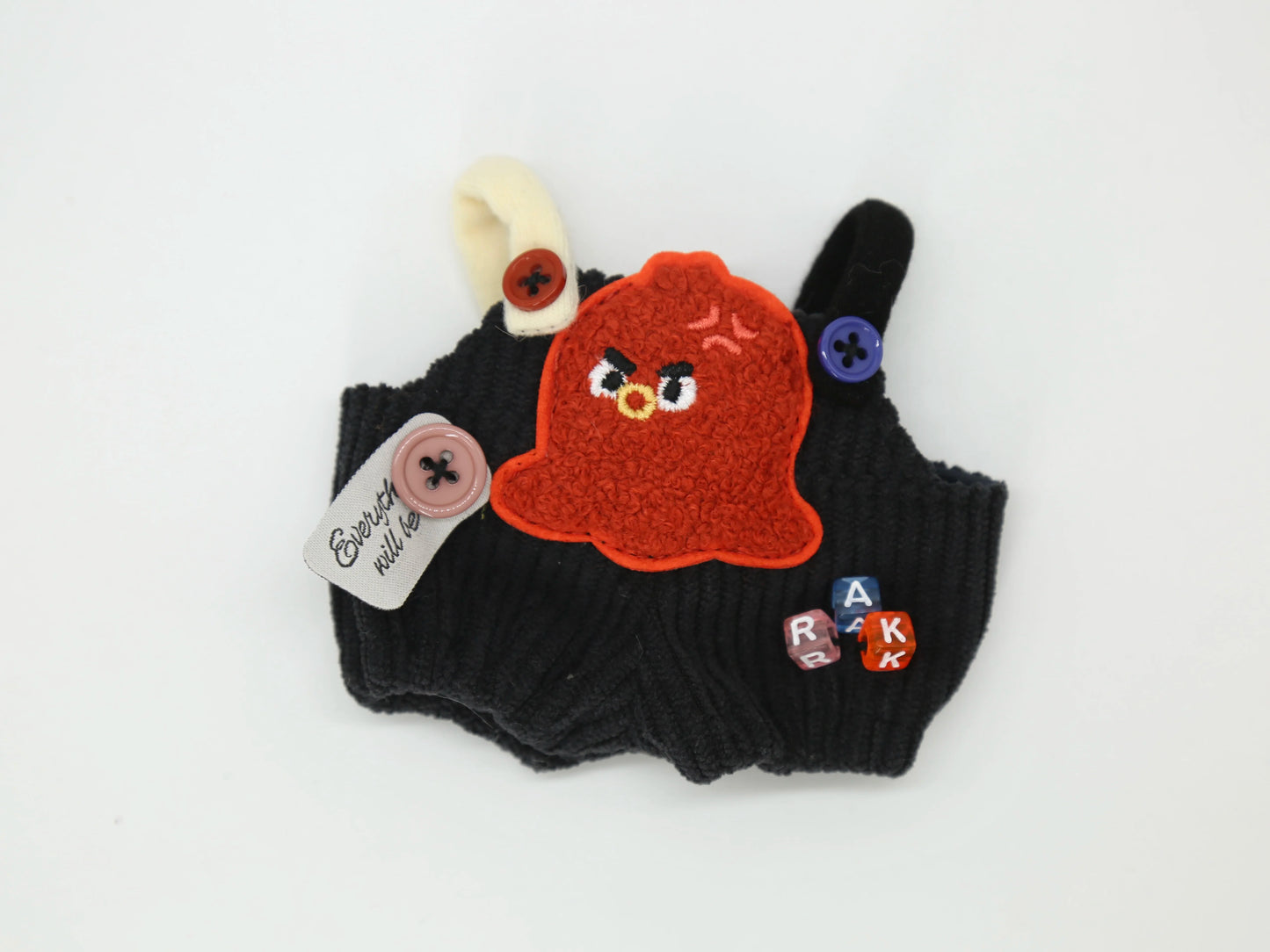 17cm Cute Mini Plush Doll'S Clothes Outfit Accessories Labubu Idol Dolls Donut Overalls Clothing DIY Kid Gift Strap Labubu Pants