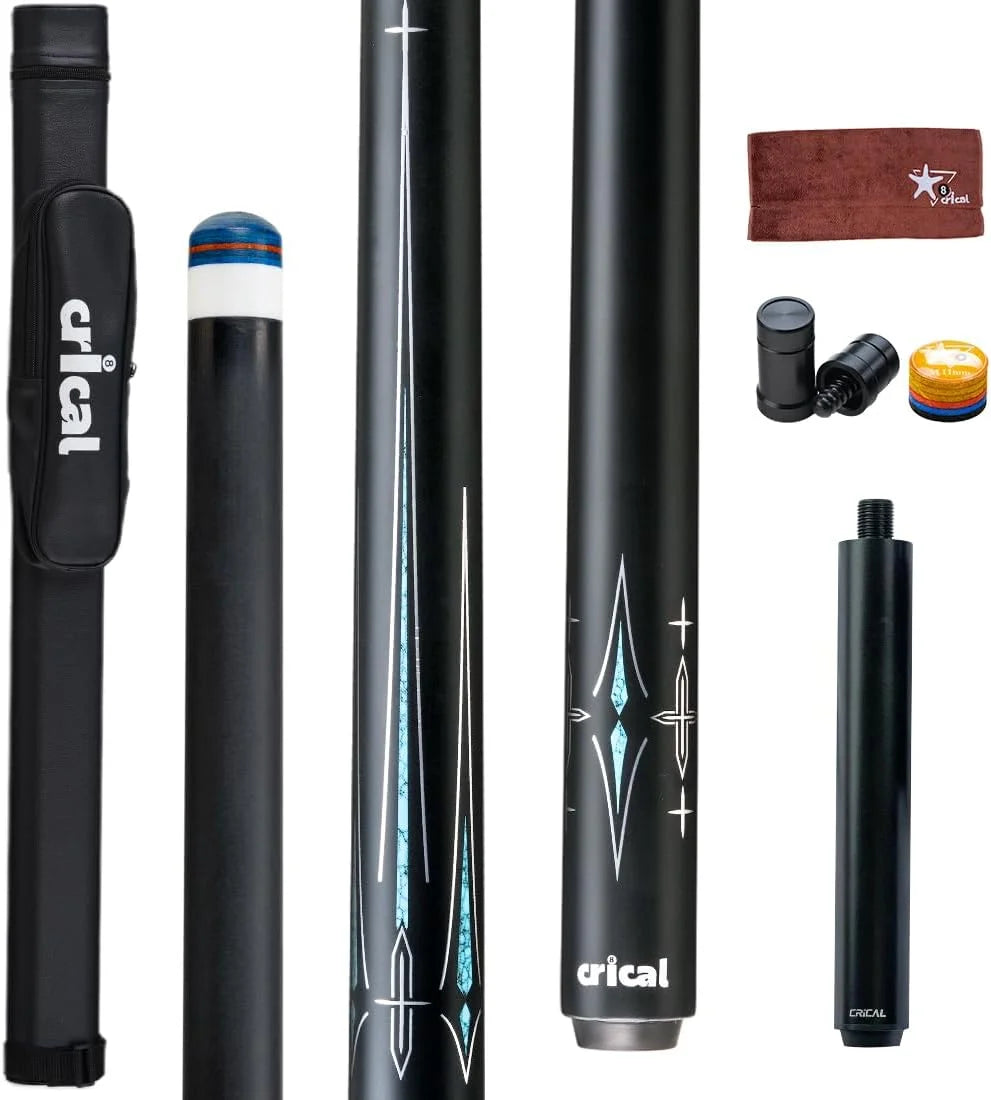 CRICAL Carbon Fiber Pool Cue Stick Billiard Cue Sticks Professional Low Deflection Pool Sticks With 12.5mm Tip and Radial Joint