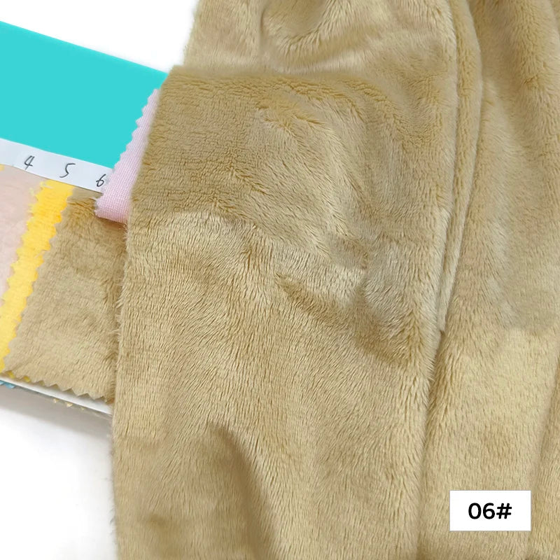 Plush Fabric 5mm Pile Length 100 Polyester 100 Colors Can Be Choose Hair Material for Popular Cotton Dolls DIY Handmade Fabric