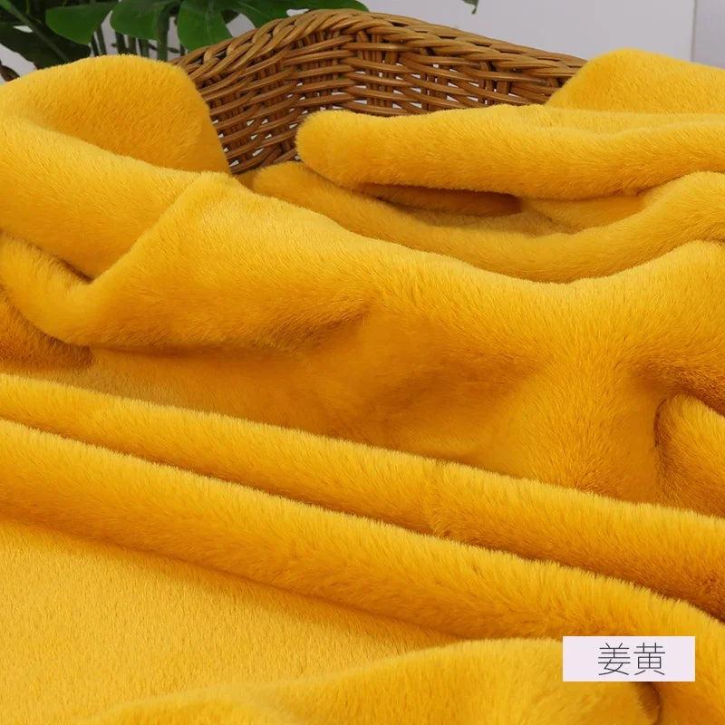 Imitation Rex Rabbit Plush Fabric by Meters for Needlework Clothes Toys Pillowcases Diy Sewing Soft Warm Thick Smooth Fur Cloth