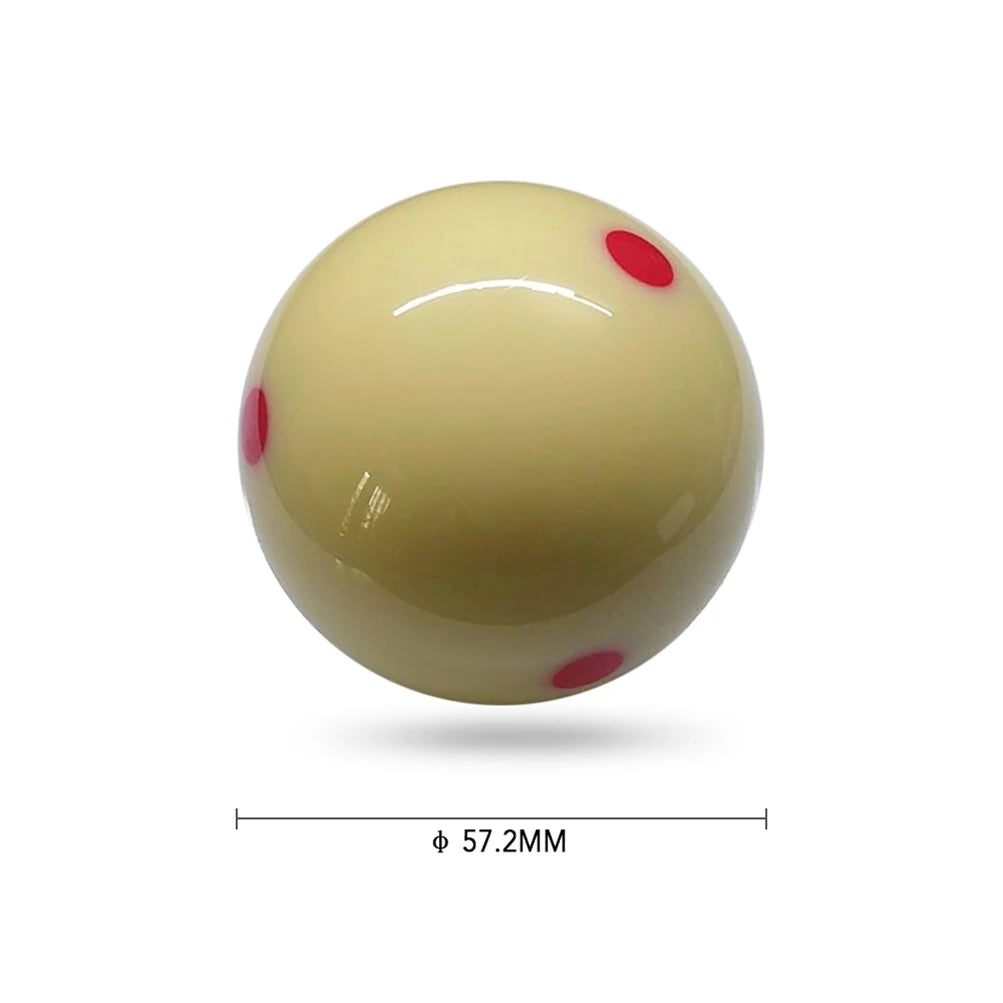 1Pcs Snooker White Cue Ball 57.2mm Red Point Mother Ball Billiard Supplies Accessories Snooker Training Balls Practice Ball