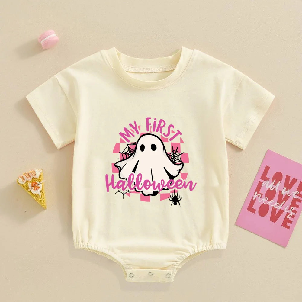 My First Halloween Print Baby Bubbles Romper Halloween Party Infant Outfit Bodysuit Newborn Large Jumpsuit Newborn Retro Clothes