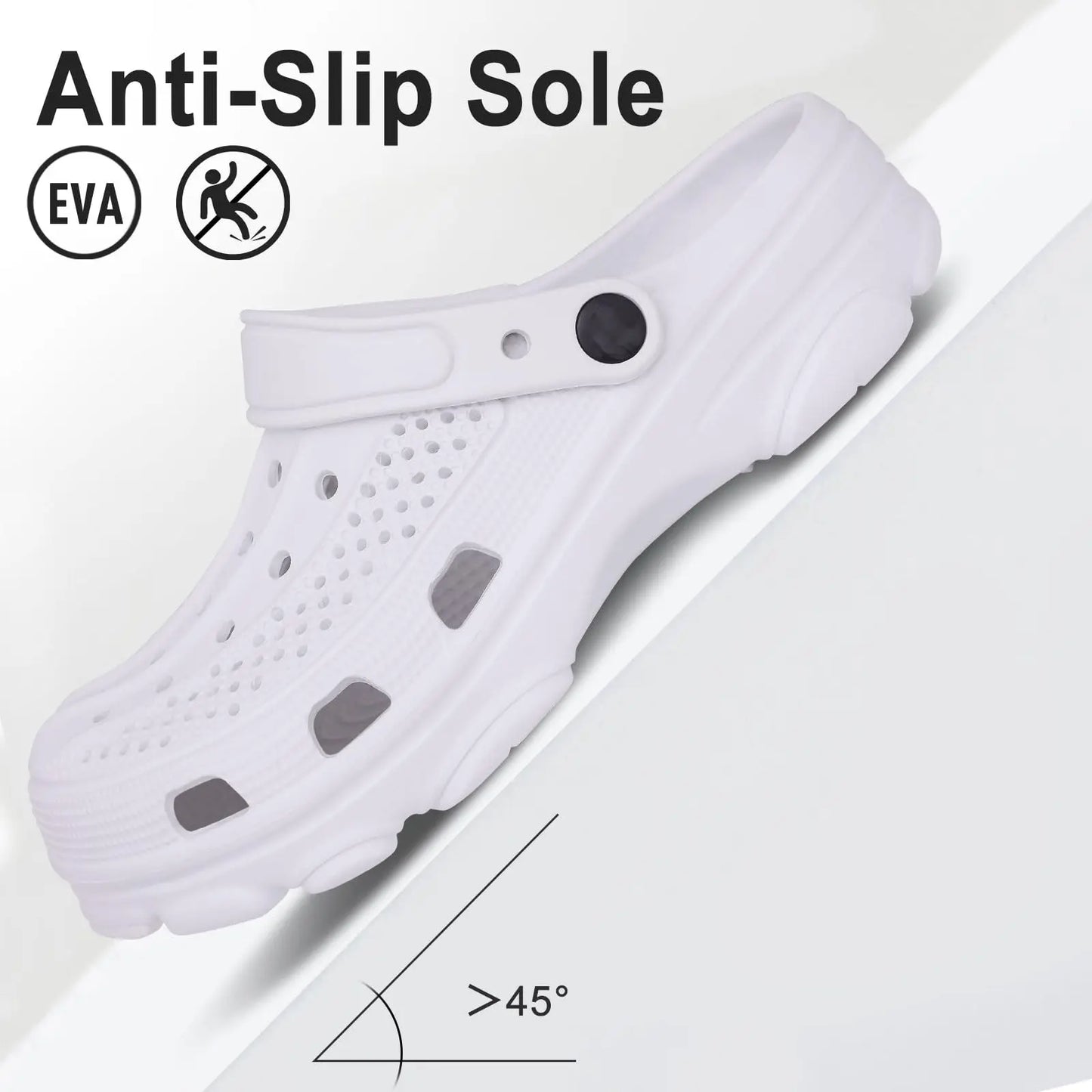 Evshine Classic Hole Beach Slippers With Arch Support Unisex Comfort Anti-Slip Sandals Garden Shoes Men's Summer Clogs Sandals