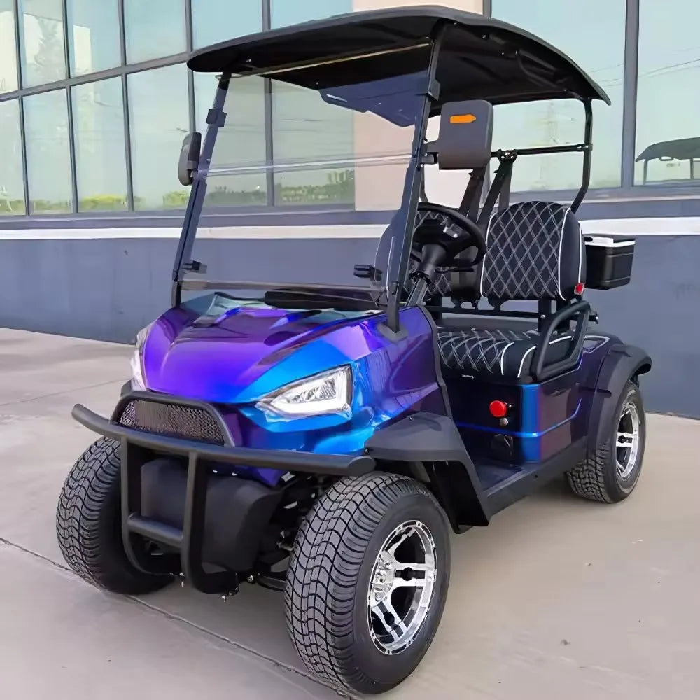Factory Custom Street Legal 4 Wheel Off Road Golf Buggy Lifted Electric Solar Panels 2+2 Seater Golf Cart