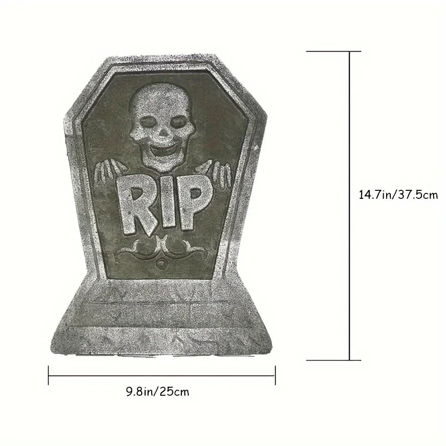 4 Pcs Realistic Halloween Tombstone Decorations Are Used for Haunted Houses Courtyards and Outdoor Halloween Parties.